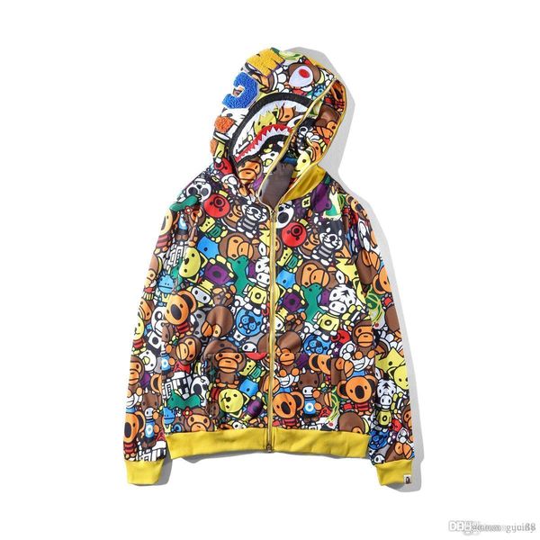 2018 new ape sweatershirt with logo box cartoon thin pattern sweater with zipper off men's casual hooded coat white long sleeve s
2018 new ape sweatershirt with logo box cartoon thin pattern sweater with zipper off men's casual hooded coat white long sleeve s