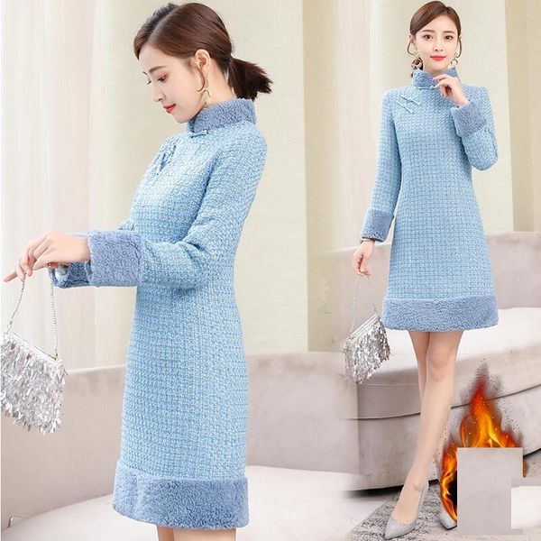 chinese style long sleeve elegant thickened warm modified vintage dress with cotton cheongsam in autumn and winter cotton padded, Red
chinese style long sleeve elegant thickened warm modified vintage dress with cotton cheongsam in autumn and winter cotton padded, Red