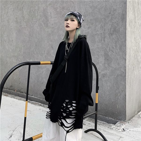 women's blouses & shirts 2021 dark wind hole bottoming shirt harajuku long sleeve loose spring tide, White
women's blouses & shirts 2021 dark wind hole bottoming shirt harajuku long sleeve loose spring tide, White
