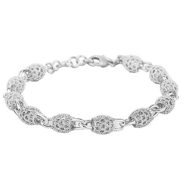 women hollow ellipsoid beaded bracelet bangle party banquet jewelry gift new 2019, Black