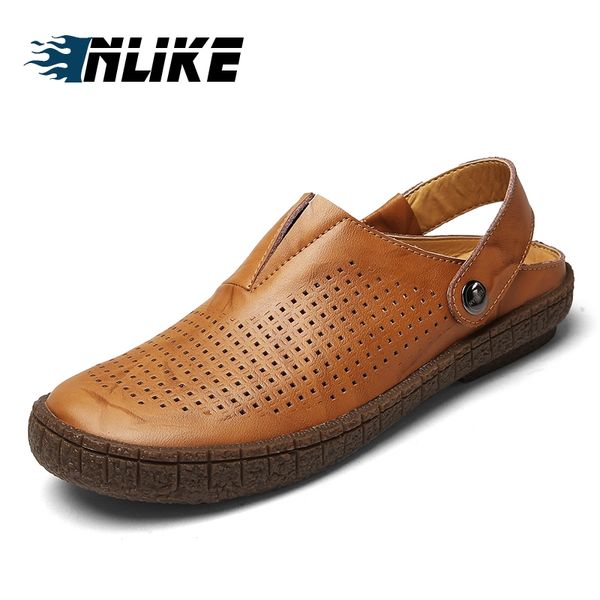 inlike summer slippers men casual sandals leisure soft slides genuine leather massage beach men's sandals jw502, Black
inlike summer slippers men casual sandals leisure soft slides genuine leather massage beach men's sandals jw502, Black