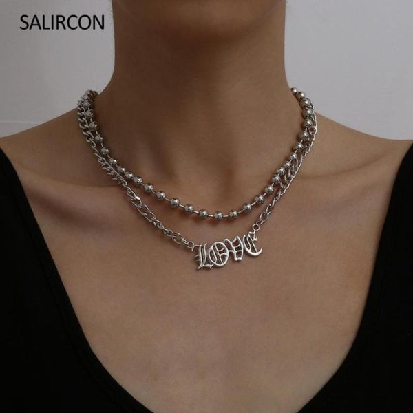 salircon punk letter love couple necklaces multi layer clavicle chain beaded choker necklace women statement classic jewelry, Golden;silver
salircon punk letter love couple necklaces multi layer clavicle chain beaded choker necklace women statement classic jewelry, Golden;silver
