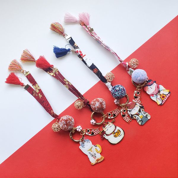 new 4 styles tassel cloth art embroidery lucky cat keychain women bag handbag car key chain key ring charms pendant accessories, Silver
new 4 styles tassel cloth art embroidery lucky cat keychain women bag handbag car key chain key ring charms pendant accessories, Silver