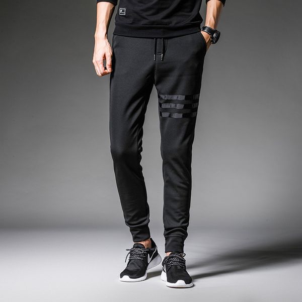 2018 large size pants casual men's trousers loose men's sweatpants pencil pants three bars harem men joggers, Black
2018 large size pants casual men's trousers loose men's sweatpants pencil pants three bars harem men joggers, Black