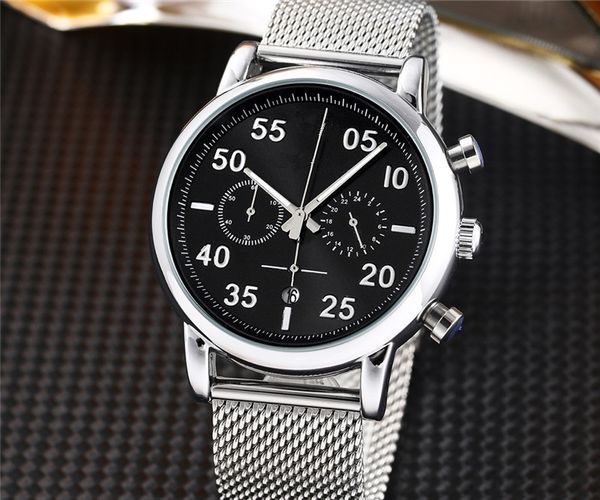 new arrive chronograph six needles small needles work mens mesh belt watches ar brand classic luxury fashion men r quartz watches, Slivery;brown
new arrive chronograph six needles small needles work mens mesh belt watches ar brand classic luxury fashion men r quartz watches, Slivery;brown