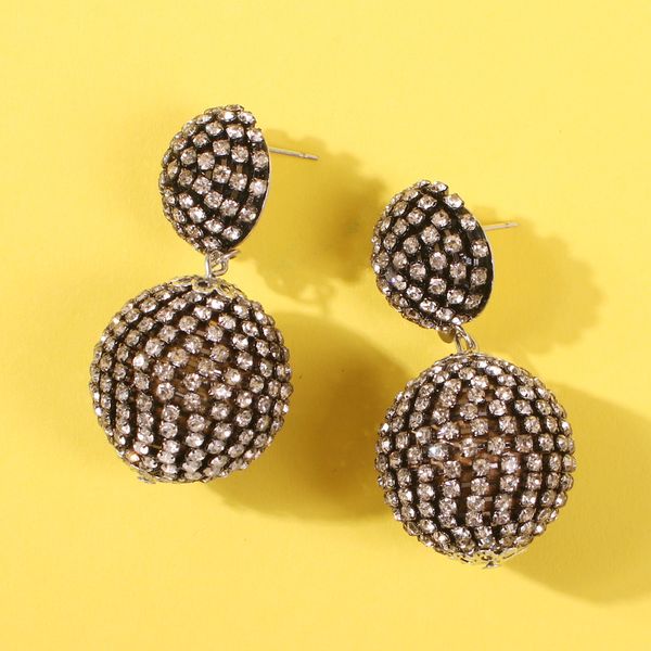 european and american style creative fashion new earrings temperament long geometric ball light luxury full diamond earrings, Golden
european and american style creative fashion new earrings temperament long geometric ball light luxury full diamond earrings, Golden