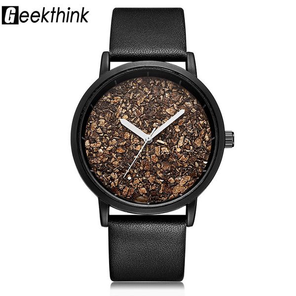 geekthink natural gravel stone face wooden face fashion men brand quartz watches women ladies casual designer wristwatch dress, Slivery;brown
geekthink natural gravel stone face wooden face fashion men brand quartz watches women ladies casual designer wristwatch dress, Slivery;brown