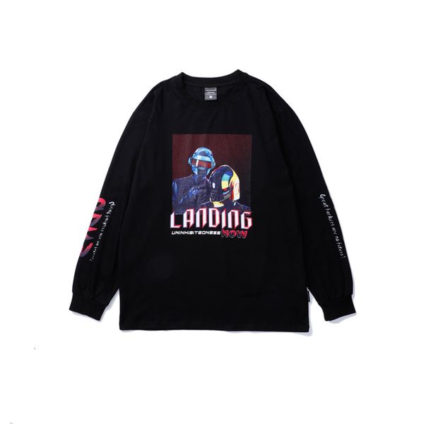 tide brand space robot element printing lovers pullover unlined upper garment pure cotton long sleeve round neck t shirt, White;black
tide brand space robot element printing lovers pullover unlined upper garment pure cotton long sleeve round neck t shirt, White;black