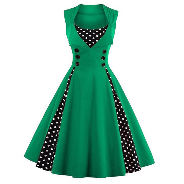 women 5xl 50s 60s retro vintage dress polka dot patchwork sleeveless spring summer red dress rockabilly swing party dress casual, Black;gray
women 5xl 50s 60s retro vintage dress polka dot patchwork sleeveless spring summer red dress rockabilly swing party dress casual, Black;gray