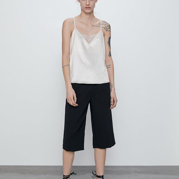 women camis tank v neck sleeveless lace stitch sleepwear shirt summer backless camisole shirt female, White
women camis tank v neck sleeveless lace stitch sleepwear shirt summer backless camisole shirt female, White
