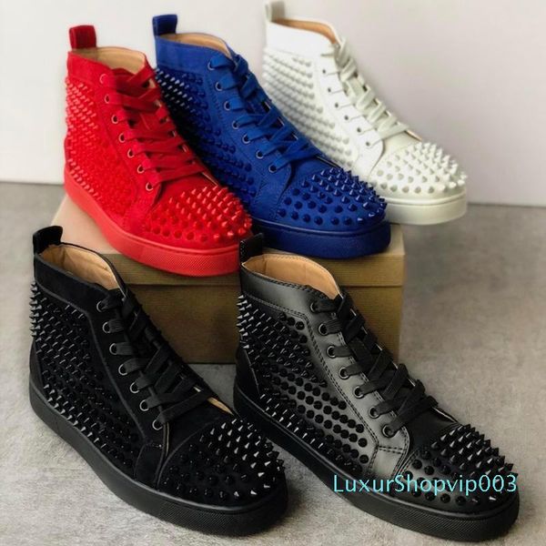 2019 fashion luxury designer sneakers junior suede studded spikes shoes flat trainers red bottom shoes high silver spiked men shoes, Black
2019 fashion luxury designer sneakers junior suede studded spikes shoes flat trainers red bottom shoes high silver spiked men shoes, Black