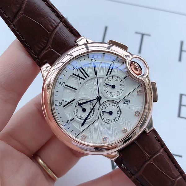 mens fashion watches leather strap satch all small dials work for men's water resistant reloj de lujo, Slivery;brown
mens fashion watches leather strap satch all small dials work for men's water resistant reloj de lujo, Slivery;brown