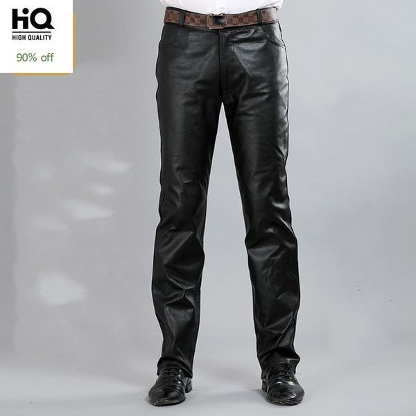 new fashion male genuine leather pant 2020 autumn high street straight loose classic trouser biker soft pantalon man plus size, Black 
new fashion male genuine leather pant 2020 autumn high street straight loose classic trouser biker soft pantalon man plus size, Black
