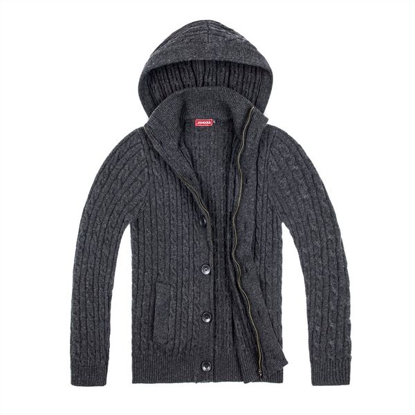 jangoul wool blend botton-front full-zip sweater coat men fall winter warm cardigan single-breasted sweaters 300, White;black 
jangoul wool blend botton-front full-zip sweater coat men fall winter warm cardigan single-breasted sweaters 300, White;black