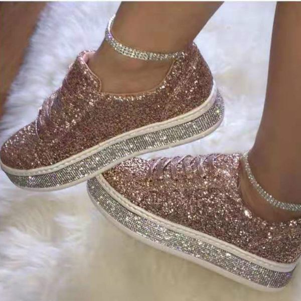 2020 women glitter sneakers bling flats woman spring new casual ladies vulcanized shoes female comfort lace up fashion shoes, Black
2020 women glitter sneakers bling flats woman spring new casual ladies vulcanized shoes female comfort lace up fashion shoes, Black