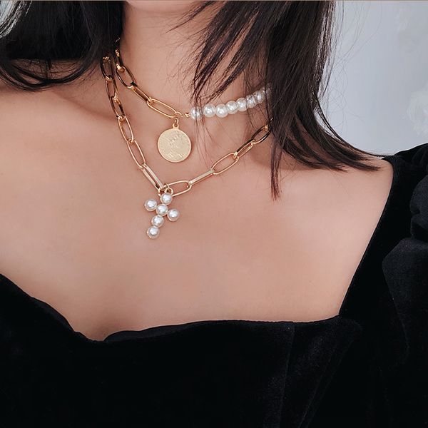 luxury simulated pearl short choker necklaces gold color cross multilayer chain pendant necklace for women fashion jewelry 2019, Golden;silver
luxury simulated pearl short choker necklaces gold color cross multilayer chain pendant necklace for women fashion jewelry 2019, Golden;silver