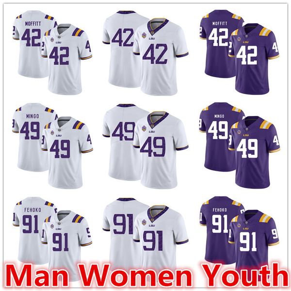 customize ncaa lsu tigers burreaux football jerseys aaron moffitt 42 barkevious mingo 49 beriden fehoko 91 jersey any name number size s-5xl, Black
customize ncaa lsu tigers burreaux football jerseys aaron moffitt 42 barkevious mingo 49 beriden fehoko 91 jersey any name number size s-5xl, Black