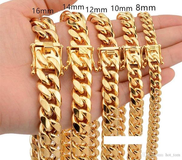 stainless steel chains luxury 18k gold plated necklaces high polished miami cuban link necklace men punk curb chain fashion necklaces, Silver
stainless steel chains luxury 18k gold plated necklaces high polished miami cuban link necklace men punk curb chain fashion necklaces, Silver