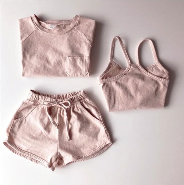 2020 new girls boys 3 pcs set t-shirt+vest+shorts spring summer cotton fashion kids suits 1-7 years pp759, White
2020 new girls boys 3 pcs set t-shirt+vest+shorts spring summer cotton fashion kids suits 1-7 years pp759, White