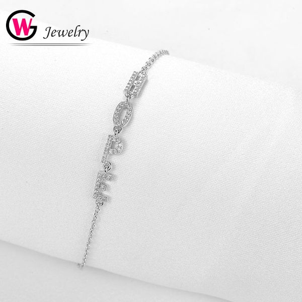 stylish women bracelet chain cubic zircon 925 sterling silver hope alphabet letter charm bracelets girl statement gw brand femme, Black
stylish women bracelet chain cubic zircon 925 sterling silver hope alphabet letter charm bracelets girl statement gw brand femme, Black