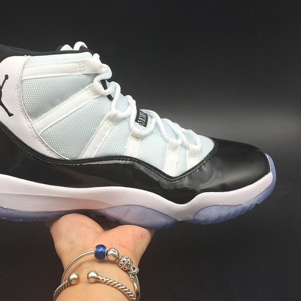 air 11 concord 378037-107 11s xi white black kicks women men basketball sports shoes sneakers good quality trainers with original box, Black;white
air 11 concord 378037-107 11s xi white black kicks women men basketball sports shoes sneakers good quality trainers with original box, Black;white