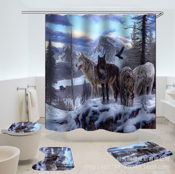 wolf digital printing shower curtain mat full set of waterproof and mildew-proof c- type plastic hook pure copper buttonhole can be customiz
wolf digital printing shower curtain mat full set of waterproof and mildew-proof c- type plastic hook pure copper buttonhole can be customiz