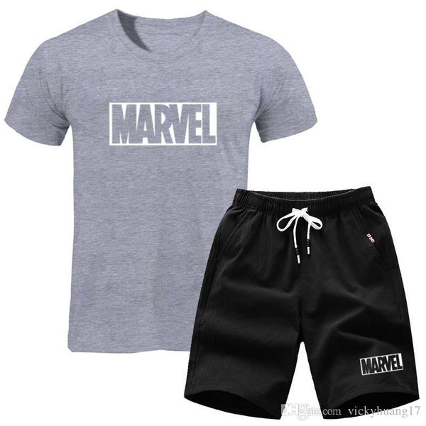 tshirts+shorts men sets men's set marvel 2019 brand clothing two pieces tracksuit fashion casual tshirts workout fitness t-shirt, Gray
tshirts+shorts men sets men's set marvel 2019 brand clothing two pieces tracksuit fashion casual tshirts workout fitness t-shirt, Gray