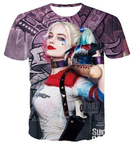fashion clothing 3d suicide squad harley quinn joker anime t shirt womens/mens casual t shirt, White;black
fashion clothing 3d suicide squad harley quinn joker anime t shirt womens/mens casual t shirt, White;black