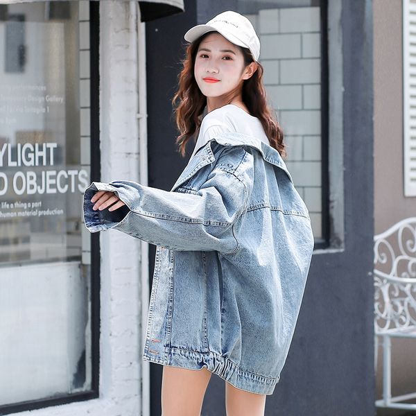 Spring Autumn Women Denim Jackets Blue Casual Korean Retro Loose Turn-down Collar Female Coat Zipper Pockets Jeans Jacket Women, Black;brown
Spring Autumn Women Denim Jackets Blue Casual Korean Retro Loose Turn-down Collar Female Coat Zipper Pockets Jeans Jacket Women, Black;brown