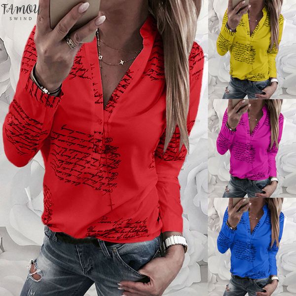 women v neck letters plus size polyester printing button long sleeve shirt ladies party slim blouse de mujer 2020, White
women v neck letters plus size polyester printing button long sleeve shirt ladies party slim blouse de mujer 2020, White