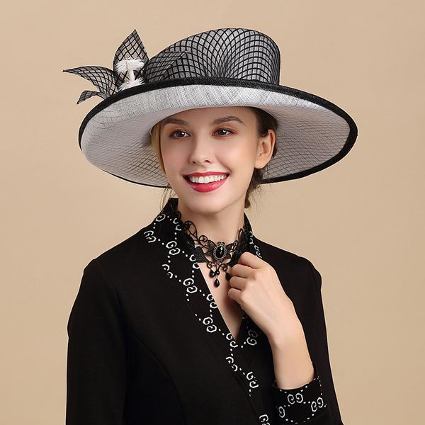 hat female fedoras british fashion royal ascot sunshade sunscreen cap retro holiday beach cool hats melbourne cup caps h6604, Blue;gray
hat female fedoras british fashion royal ascot sunshade sunscreen cap retro holiday beach cool hats melbourne cup caps h6604, Blue;gray