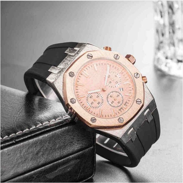 mens luxe watches stainless steel clock dial sapphire quartz rubber strap watch for men gold sport casual wristwatches 17, Slivery;brown
mens luxe watches stainless steel clock dial sapphire quartz rubber strap watch for men gold sport casual wristwatches 17, Slivery;brown