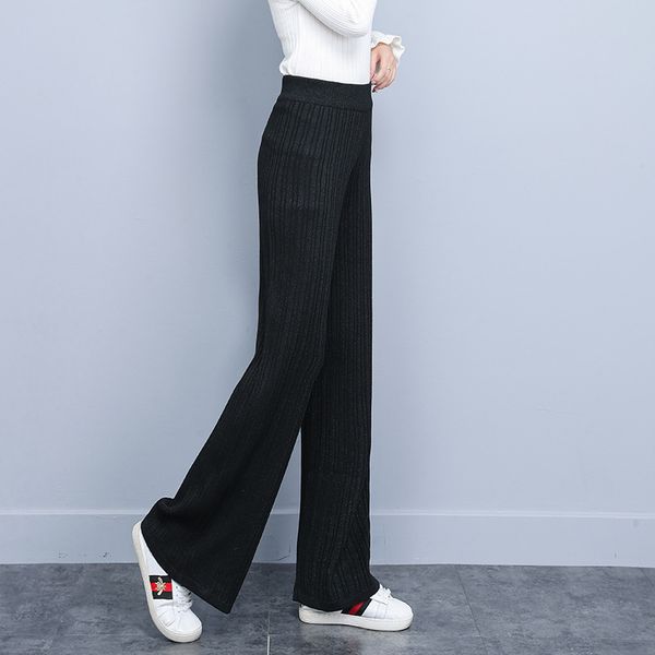 brushed and thick high-waisted knitted casual loose pants women's autumn and winter 2019 new style knitted trousers children fas, Black;white
brushed and thick high-waisted knitted casual loose pants women's autumn and winter 2019 new style knitted trousers children fas, Black;white