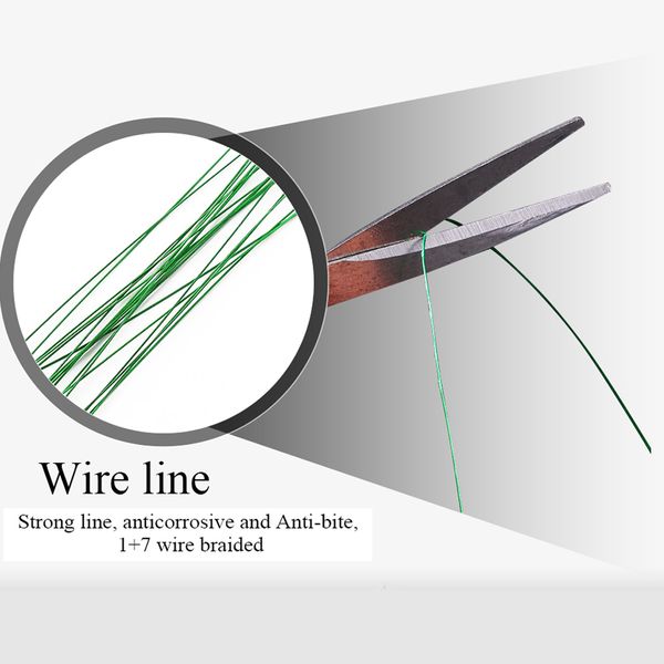 10pcs/lot 2 color 15cm/20cm/25cm bite leader with swivel steel fishing line steel wire antiaccessory olta lead core leash
10pcs/lot 2 color 15cm/20cm/25cm bite leader with swivel steel fishing line steel wire antiaccessory olta lead core leash