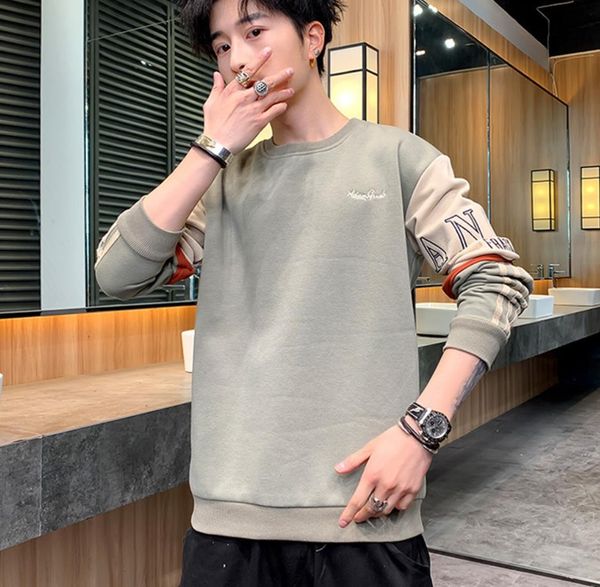 men embroidery words hoodie printing letter pattern matching color patchwork designer round collar pullover men sport hoodie ship, Black
men embroidery words hoodie printing letter pattern matching color patchwork designer round collar pullover men sport hoodie ship, Black