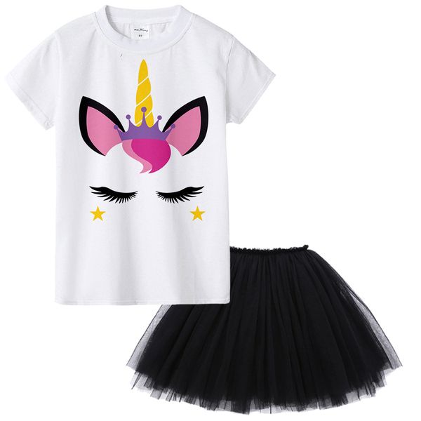 children girls clothes set cotton princess mesh skirt cartoon unicorn short sleeves o-neck t-shirt kids baby girl clothing suit, White
children girls clothes set cotton princess mesh skirt cartoon unicorn short sleeves o-neck t-shirt kids baby girl clothing suit, White