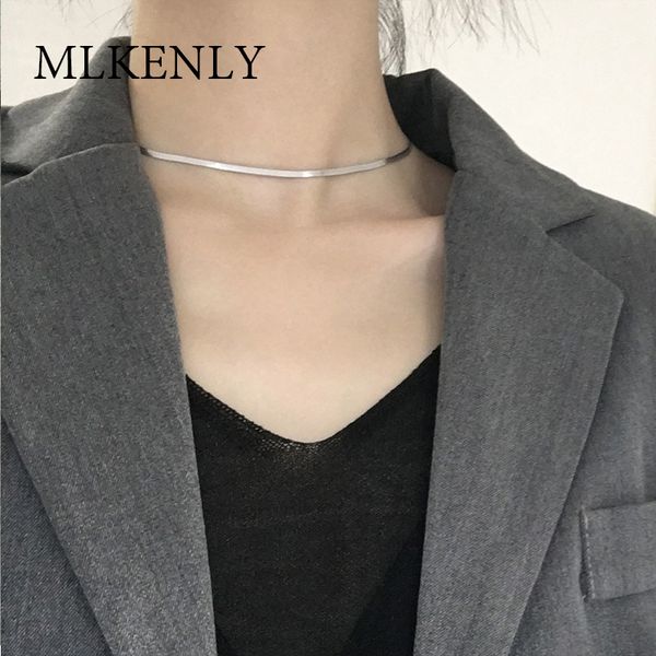 glossy 925 sterling silver chic frosty minimalist short chocker clavicle chain necklace for women jewelry, Golden;silver
glossy 925 sterling silver chic frosty minimalist short chocker clavicle chain necklace for women jewelry, Golden;silver