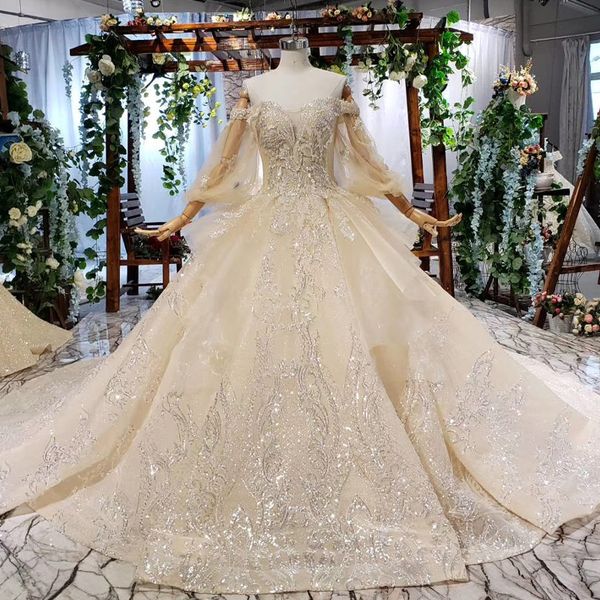 luxury boho lace wedding dress sweetheart neck capped tulle long sleeve backless cascading ruffle sequins wedding dress vestidos de novia, White
luxury boho lace wedding dress sweetheart neck capped tulle long sleeve backless cascading ruffle sequins wedding dress vestidos de novia, White