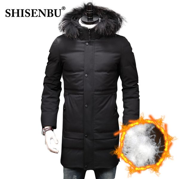2018 warm down jacket men winter thick warm 90% white duck down hooded natural fur collar man fashion coat waterproof men parkas, Black
2018 warm down jacket men winter thick warm 90% white duck down hooded natural fur collar man fashion coat waterproof men parkas, Black