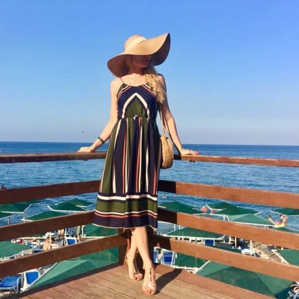 women designer dresses womens clothes beach striped dress women sleeveless a line summer party dress sundress vestidos designer clothes, Black;gray
women designer dresses womens clothes beach striped dress women sleeveless a line summer party dress sundress vestidos designer clothes, Black;gray