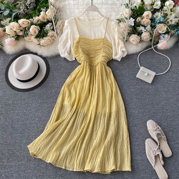 set 2020 new women's summer chiffon wild suspenders dress two-piece suit, Black;gray
set 2020 new women's summer chiffon wild suspenders dress two-piece suit, Black;gray