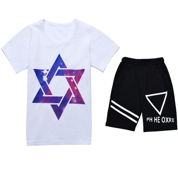 2020 summer boy set boys short sleeve t-shirt +shorts pants children sports suit kids boy clothes sets t200414, White
2020 summer boy set boys short sleeve t-shirt +shorts pants children sports suit kids boy clothes sets t200414, White