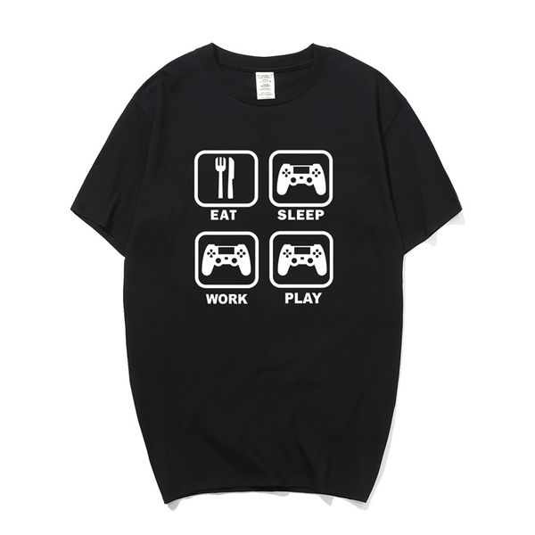 eat sleep game mens t shirt summer short sleeve man gamer cotton tee gift t-shirt py-085, White;black
eat sleep game mens t shirt summer short sleeve man gamer cotton tee gift t-shirt py-085, White;black