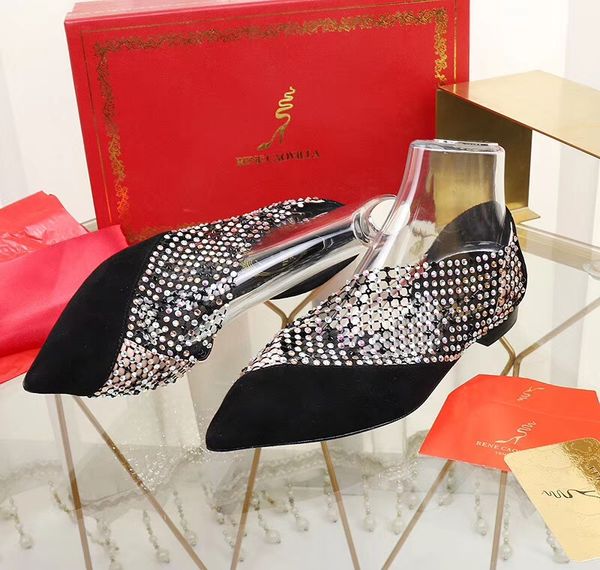 2019 lady flats shoes women new bling bling women flats party bride wedding shoes, Black
2019 lady flats shoes women new bling bling women flats party bride wedding shoes, Black