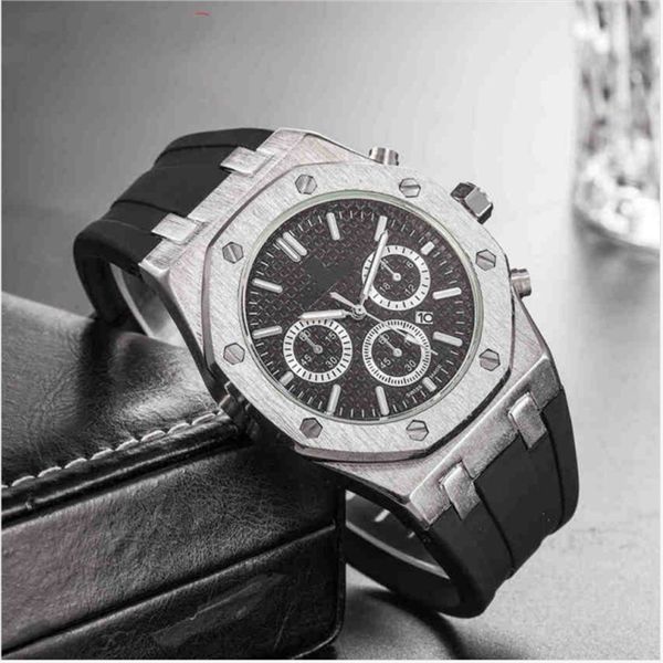 mens luxe watches stainless steel clock dial sapphire quartz rubber strap watch for men gold sport casual wristwatches 22, Slivery;brown
mens luxe watches stainless steel clock dial sapphire quartz rubber strap watch for men gold sport casual wristwatches 22, Slivery;brown