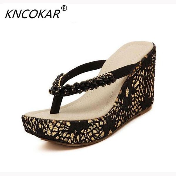 kncokar in the summer of 2018 sandals women wedge bottom slippery sandals diamond thick sponge flip-flops fashion, Black
kncokar in the summer of 2018 sandals women wedge bottom slippery sandals diamond thick sponge flip-flops fashion, Black
