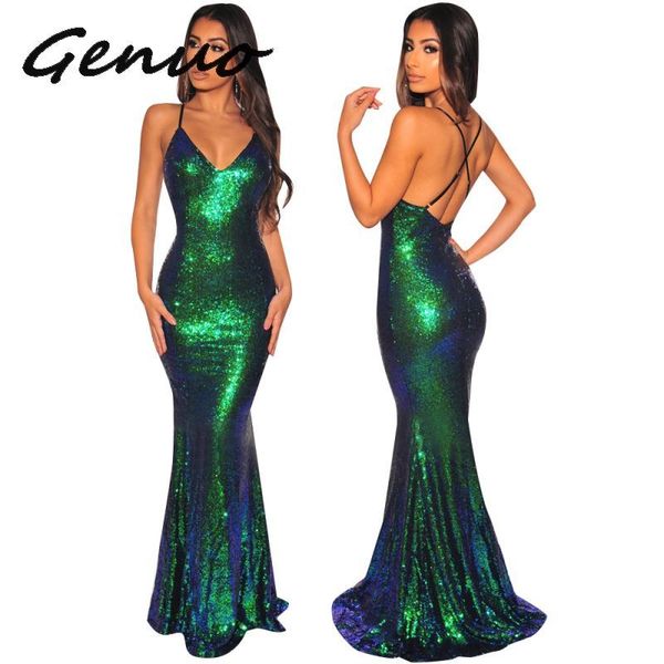 genuo new 2019 green women elegant v neck sleeveless evening party maxi long dress backless sequin vestidos longo, Black;pink
genuo new 2019 green women elegant v neck sleeveless evening party maxi long dress backless sequin vestidos longo, Black;pink