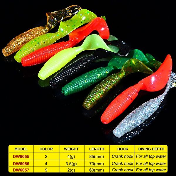 10pc/set fishing lures floating soft lure 2/4/9 colors soft baits 6/7/8.5cm fishing baits soft fishing tackle 2/3.5/4g lure set
10pc/set fishing lures floating soft lure 2/4/9 colors soft baits 6/7/8.5cm fishing baits soft fishing tackle 2/3.5/4g lure set