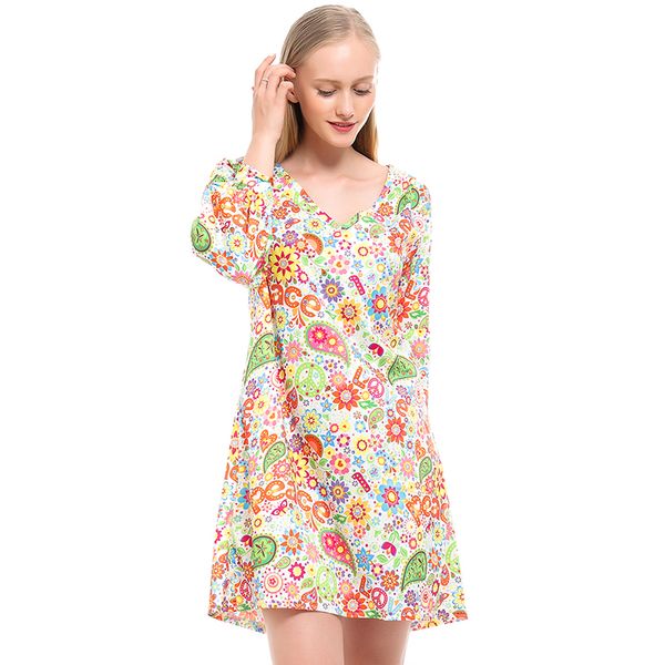 long sleeve dress women 2019 summer boho style beach dresses women casual print loose party dress vestidos, Black;gray
long sleeve dress women 2019 summer boho style beach dresses women casual print loose party dress vestidos, Black;gray