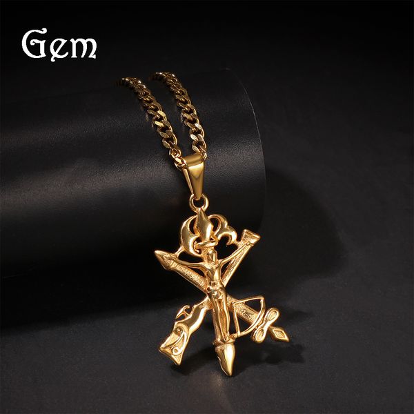 cuban link chains cuban link chains sword gun cross cross jesus pendant color protection plating hip-hop stainless steel men's accessor, Silver
cuban link chains cuban link chains sword gun cross cross jesus pendant color protection plating hip-hop stainless steel men's accessor, Silver